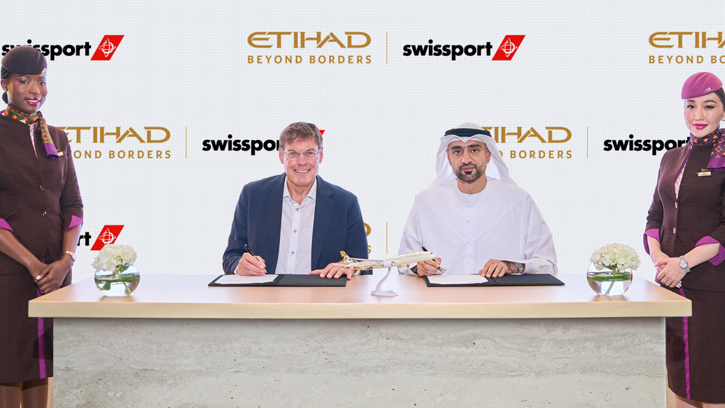 Etihad Airways et Swissport étendent leur partenariat de services au sol et de fret aérien